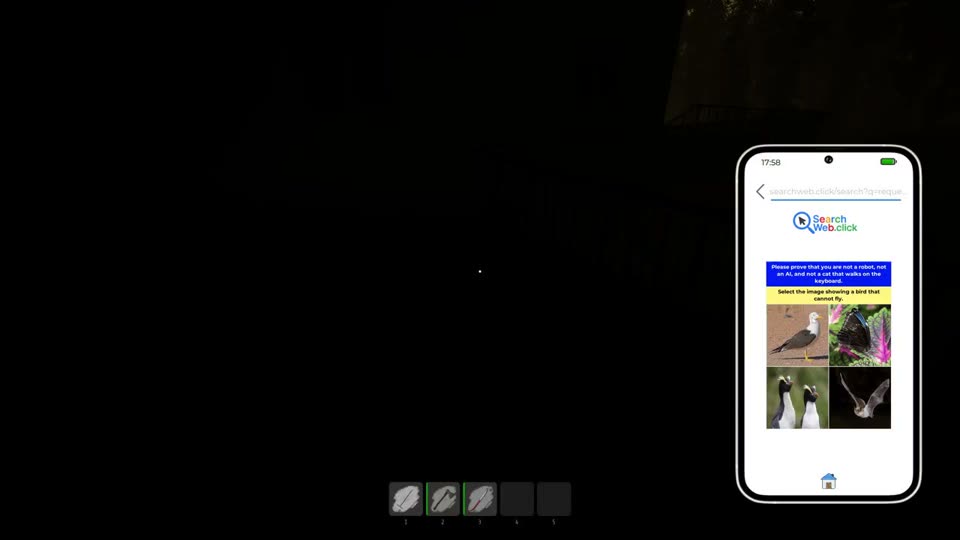 Robot check asking to pick the bird that cannot fly